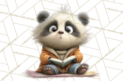 Bookish Bears PNG Clipart, Cozy Bear Reading, Cute Cartoon Product Image 5
