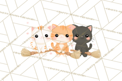Kawaii Cat Clipart, Cute Kitten PNG, Fun Cat Illustrations Product Image 5
