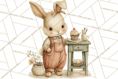 Vintage Spring Animals Clipart, Tea Party Picnic Png Product Image 5