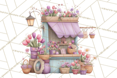 Spring Market Stall PNG Clipart for Invitations, Flower Show Product Image 2