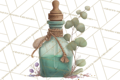 Vintage Herbal Apothecary Clipart, Spring Botanical Png Product Image 2