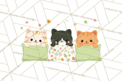 Kawaii Cat Clipart, Cute Kitten PNG, Fun Cat Illustrations Product Image 2