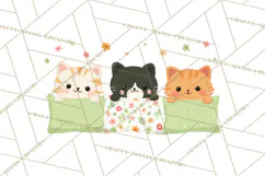 Kawaii Cat Clipart, Cute Kitten PNG, Fun Cat Illustrations Product Image 2