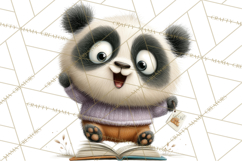 Bookish Bears PNG Clipart, Cozy Bear Reading, Cute Cartoon Product Image 2