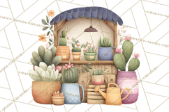 Spring Market Stall PNG Clipart for Invitations, Flower Show Product Image 3