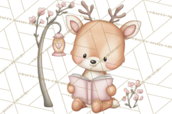 Valentine Animals Reading Books Clipart, Heart Storytime PNG Product Image 3