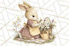 Vintage Spring Animals Clipart, Tea Party Picnic Png Product Image 3