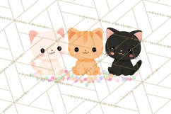 Kawaii Cat Clipart, Cute Kitten PNG, Fun Cat Illustrations Product Image 3