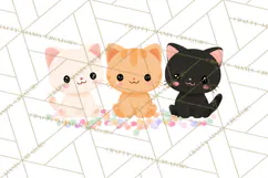 Kawaii Cat Clipart, Cute Kitten PNG, Fun Cat Illustrations Product Image 3