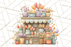 Spring Market Stall PNG Clipart for Invitations, Flower Show Product Image 4