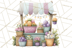 Spring Market Stall PNG Clipart for Invitations, Flower Show Product Image 3