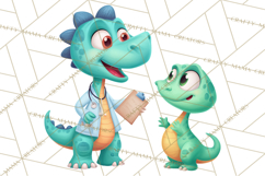 Dinosaur Veterinarian Clipart Cute Pet Care PNG Product Image 4