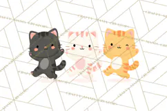 Kawaii Cat Clipart, Cute Kitten PNG, Fun Cat Illustrations Product Image 4