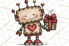 Adorable Birthday Robot Clipart, Playful Toy Robot Clip Art Product Image 4