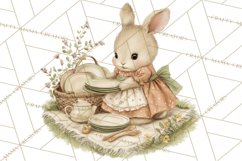Vintage Spring Animals Clipart, Tea Party Picnic Png Product Image 4