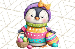 Easter Bunny Clipart, Spring Animals PNG, Colored Eggs Product Image 5