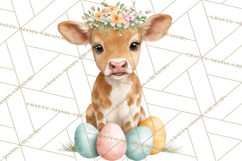 Adorable Baby Animals Easter Clipart PNG, Pastel Chicks Png Product Image 5