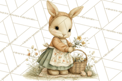 Vintage Spring Animals Clipart, Tea Party Picnic Png Product Image 5