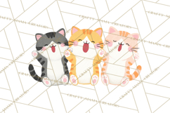 Kawaii Cat Clipart, Cute Kitten PNG, Fun Cat Illustrations Product Image 2