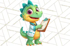 Dinosaur Veterinarian Clipart Cute Pet Care PNG Product Image 2