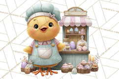 Easter Bakery Critters, Cute Mini World Animals, Pastel Png Product Image 3