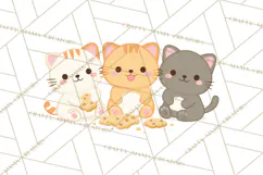 Kawaii Cat Clipart, Cute Kitten PNG, Fun Cat Illustrations Product Image 3