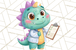Dinosaur Veterinarian Clipart Cute Pet Care PNG Product Image 3