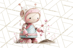 Spring Robots, Full-Body Robot Clipart, Pastel Robot Png Product Image 2