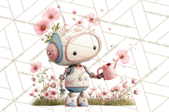 Spring Robots, Full-Body Robot Clipart, Pastel Robot Png Product Image 4