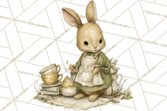 Vintage Spring Animals Clipart, Tea Party Picnic Png Product Image 4