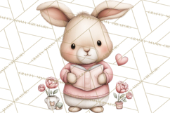 Valentine Animals Reading Books Clipart, Heart Storytime PNG Product Image 4