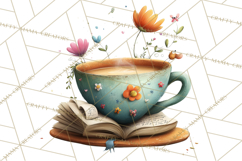 Bookish Bears PNG Clipart, Cozy Bear Reading, Cute Cartoon Product Image 4