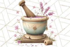 Vintage Herbal Apothecary Clipart, Spring Botanical Png Product Image 4