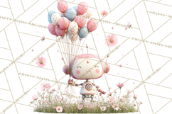 Spring Robots, Full-Body Robot Clipart, Pastel Robot Png Product Image 4