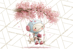Spring Robots, Full-Body Robot Clipart, Pastel Robot Png Product Image 3