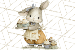 Vintage Spring Animals Clipart, Tea Party Picnic Png Product Image 5