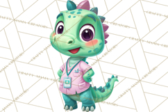 Dinosaur Veterinarian Clipart Cute Pet Care PNG Product Image 5