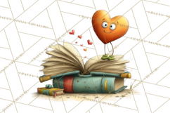 Bookish Bears PNG Clipart, Cozy Bear Reading, Cute Cartoon Product Image 5