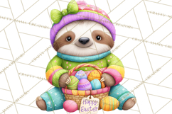 Easter Bunny Clipart, Spring Animals PNG, Colored Eggs Product Image 5