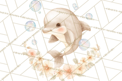 Ocean Baby Animals Clipart PNG, Cute Sea Animals Watercolor Product Image 2
