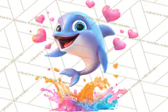 Kawaii Valentine Animals, Cute Heart Love Animals Png Product Image 2