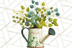 Spring Garden Tools and Floral Gardening Clipart PNG Product Image 2