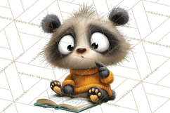 Bookish Bears PNG Clipart, Cozy Bear Reading, Cute Cartoon Product Image 2