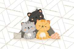Kawaii Cat Clipart, Cute Kitten PNG, Fun Cat Illustrations Product Image 2