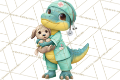 Dinosaur Veterinarian Clipart Cute Pet Care PNG Product Image 2