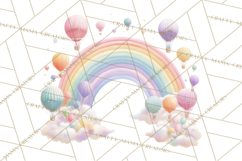 Rainbow Clipart, Pastel Rainbow Clip Art PNG, Spring Color Product Image 3
