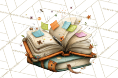 Bookish Bunnies PNG Clipart, Cozy Bunny Reading Product Image 3