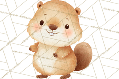 Watercolor Baby Animals, Cute Kawaii Forest Zoo Farm Ocean Product Image 3