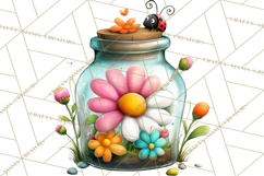 Spring Mini World Clipart, Cute Kawaii Garden Scenes PNG Product Image 4
