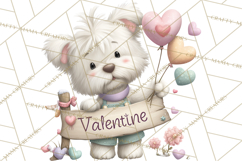 Valentine Dog Clipart PNG, Cute Valentine Dogs, Kids Product Image 4